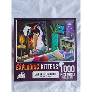 Exploding Kittens "Cat In The Mirror" 1000 Piece Jigsaw Puzzle